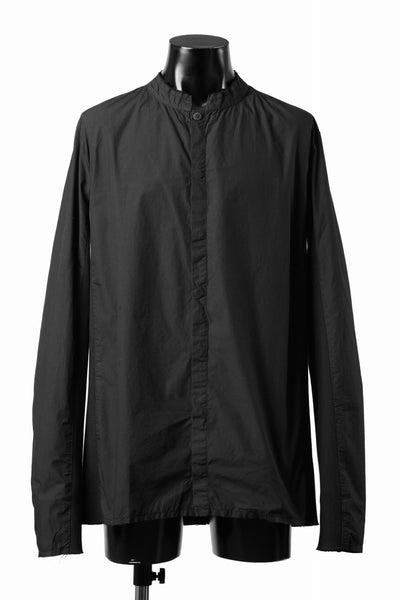 thom/krom STAND COLLAR SHIRT / ORGANIC COTTON (BLACK)