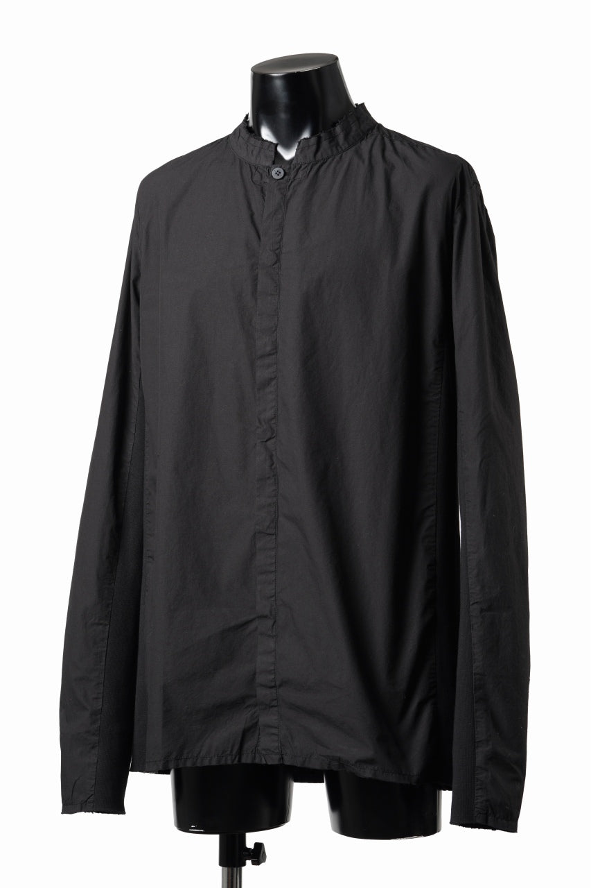 画像をギャラリービューアに読み込む, thom/krom STAND COLLAR SHIRT / ORGANIC COTTON (BLACK)