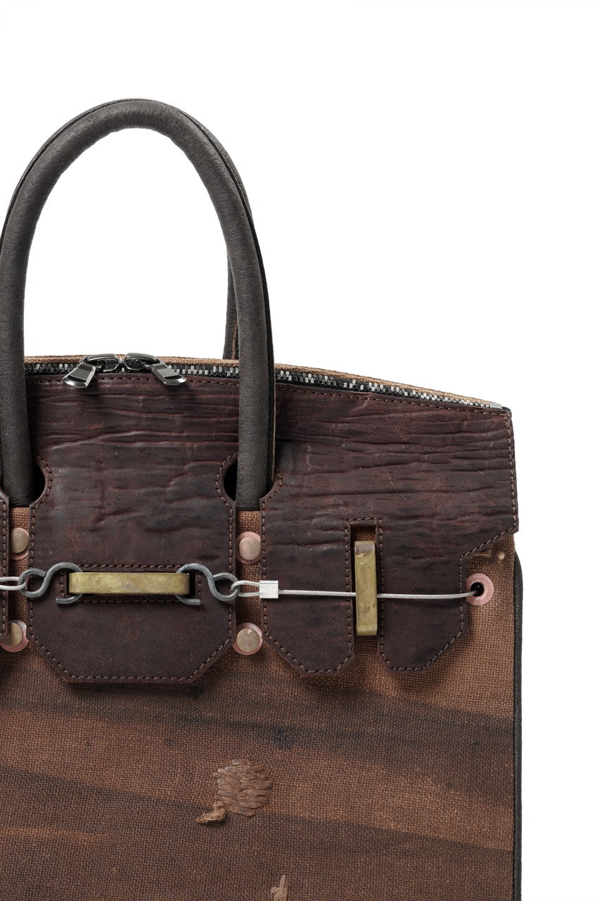Load image into Gallery viewer, ierib exclusive 2Way Bark Bag 30 / Vintage SAKABUKURO + Waxed Horse Butt (BROWN / EBONY #A)