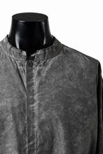 画像をギャラリービューアに読み込む, thom/krom STAND COLLAR SHIRT / DYED ORGANIC COTTON (VEGETAL BLACK)