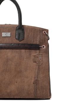 Load image into Gallery viewer, ierib exclusive 2Way Bark Bag 30 / Vintage SAKABUKURO + Waxed Horse Butt (BROWN / EBONY #A)