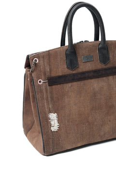 Load image into Gallery viewer, ierib exclusive 2Way Bark Bag 30 / Vintage SAKABUKURO + Waxed Horse Butt (BROWN / EBONY #A)
