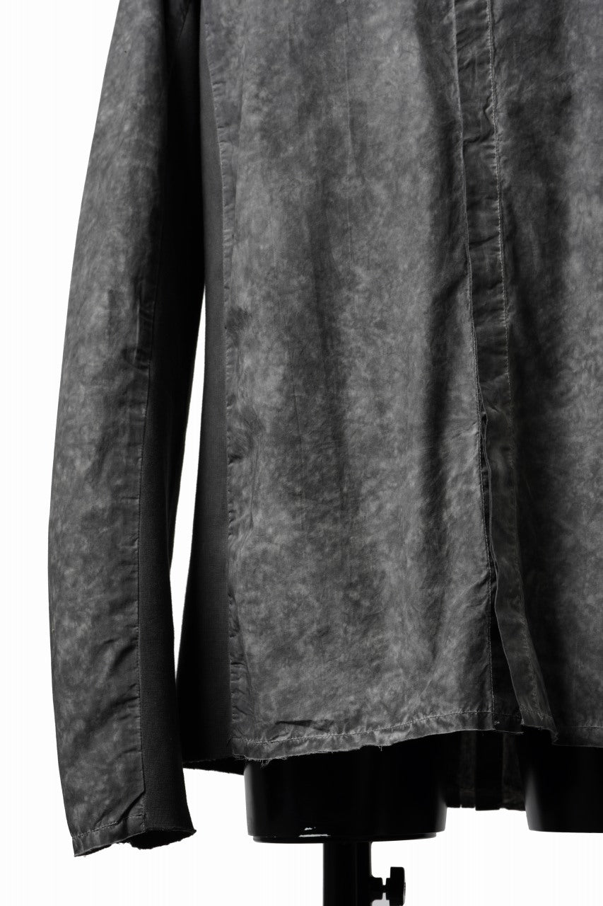 画像をギャラリービューアに読み込む, thom/krom STAND COLLAR SHIRT / DYED ORGANIC COTTON (VEGETAL BLACK)