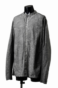 画像をギャラリービューアに読み込む, thom/krom STAND COLLAR SHIRT / DYED ORGANIC COTTON (VEGETAL BLACK)