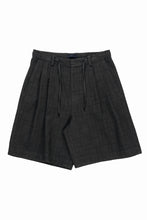 画像をギャラリービューアに読み込む, Juun.J [COMFORT] Square Jacquard Waist String Shorts (Black)