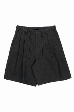 画像をギャラリービューアに読み込む, Juun.J [COMFORT] Square Jacquard Waist String Shorts (Black)