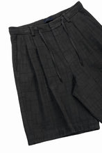 画像をギャラリービューアに読み込む, Juun.J [COMFORT] Square Jacquard Waist String Shorts (Black)