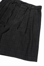 画像をギャラリービューアに読み込む, Juun.J [COMFORT] Square Jacquard Waist String Shorts (Black)