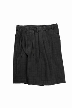 画像をギャラリービューアに読み込む, Juun.J [COMFORT] Square Jacquard Waist String Shorts (Black)