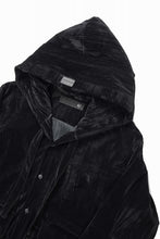 画像をギャラリービューアに読み込む, A.F ARTEFACT HOODED LONG JACKET / WASHER VELOR (BLACK)
