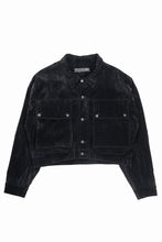 画像をギャラリービューアに読み込む, A.F ARTEFACT BIG POCKET SHORT BLOUSON / WASHER VELOR (BLACK)