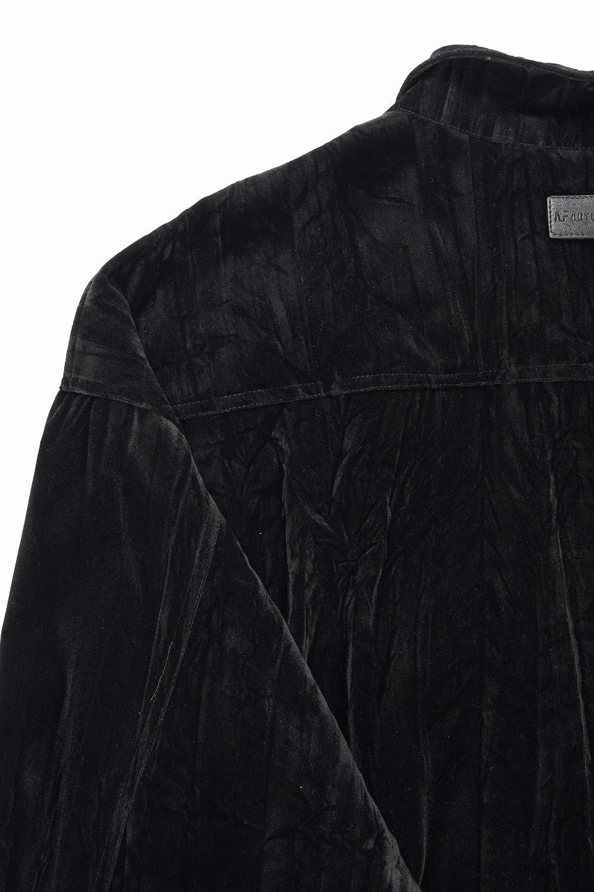 画像をギャラリービューアに読み込む, A.F ARTEFACT BIG POCKET SHORT BLOUSON / WASHER VELOR (BLACK)