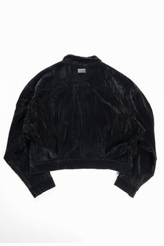 画像をギャラリービューアに読み込む, A.F ARTEFACT BIG POCKET SHORT BLOUSON / WASHER VELOR (BLACK)