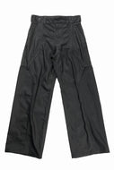OPPOSE DUALITY 8POCKET PANEL WIDE DENIM TROUSERS (BLACK GREY)