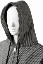 画像をギャラリービューアに読み込む, N/07 limited HOODY ZIP PARKA / SELVEDGE HICKORY STRIPES DENIM + FRENCH CARZE (BLACK x WHITE)