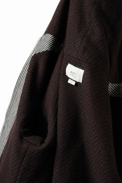 画像をギャラリービューアに読み込む, N/07 limited HOODY ZIP PARKA / SELVEDGE HICKORY STRIPES DENIM + FRENCH CARZE (BLACK x WHITE)