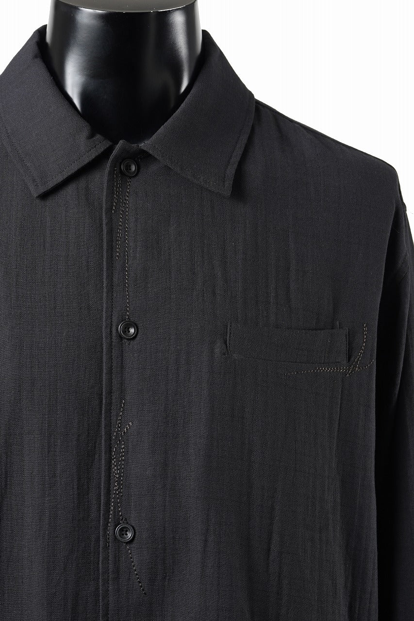 画像をギャラリービューアに読み込む, Professor.E EMBROIDERED SHIRT (BLACK)