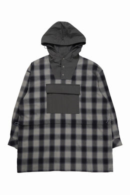F/CE. WATER-SHIELD CHECK ANORAK SHIRT (GRAY)