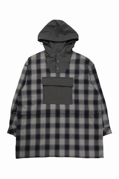 画像をギャラリービューアに読み込む, F/CE. WATER-SHIELD CHECK ANORAK SHIRT (GRAY)