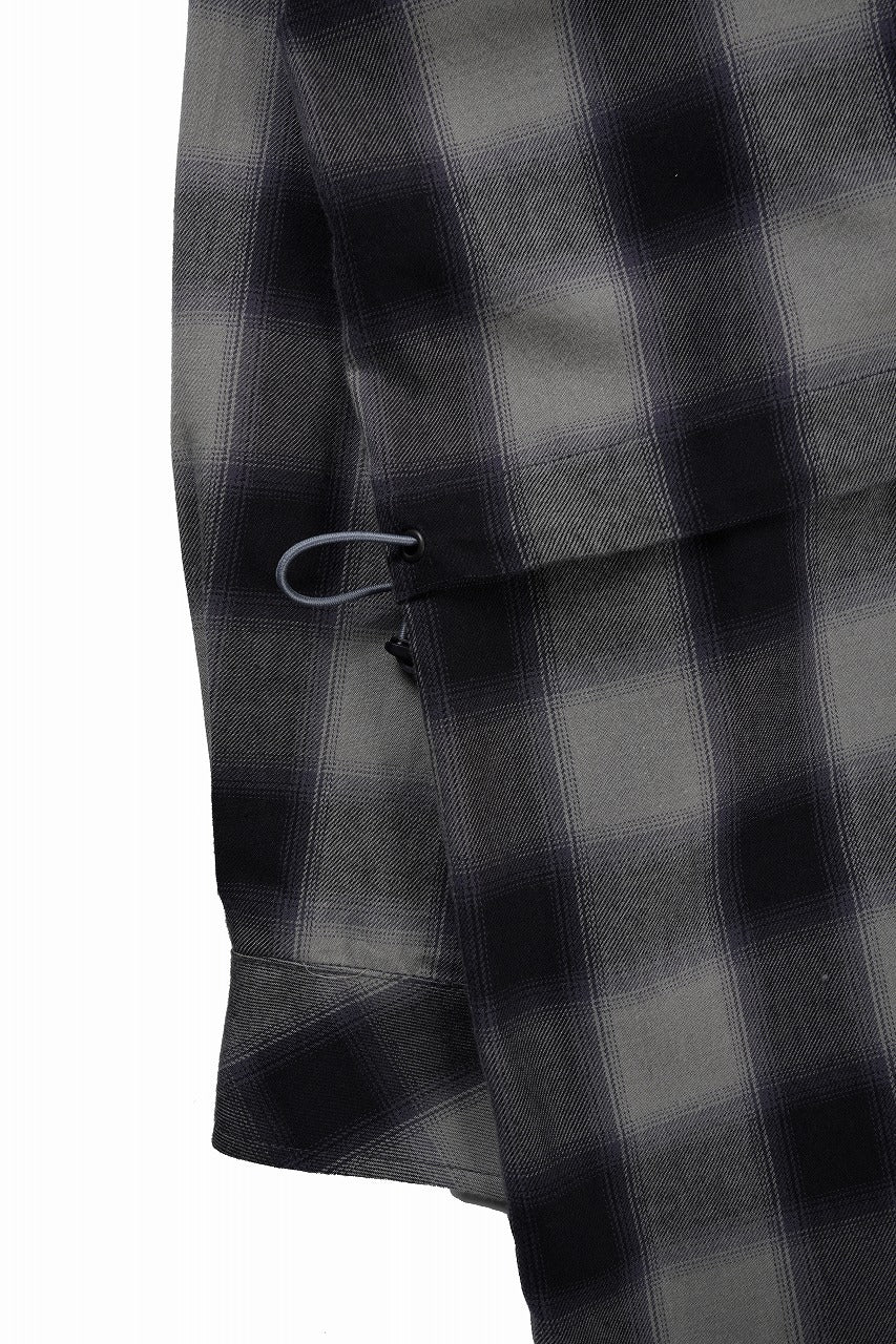 画像をギャラリービューアに読み込む, F/CE. WATER-SHIELD CHECK ANORAK SHIRT (GRAY)