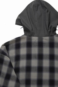画像をギャラリービューアに読み込む, F/CE. WATER-SHIELD CHECK ANORAK SHIRT (GRAY)