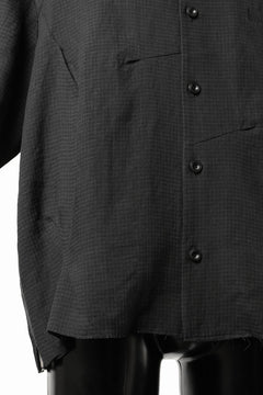 画像をギャラリービューアに読み込む, Professor.E CHECK SHORT SLEEVE SHIRT (BLACK)