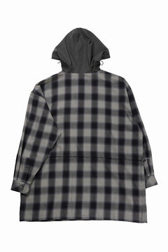 画像をギャラリービューアに読み込む, F/CE. WATER-SHIELD CHECK ANORAK SHIRT (GRAY)