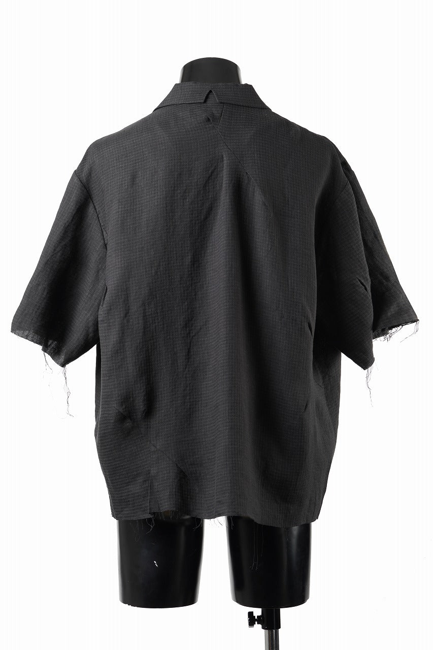 画像をギャラリービューアに読み込む, Professor.E CHECK SHORT SLEEVE SHIRT (BLACK)