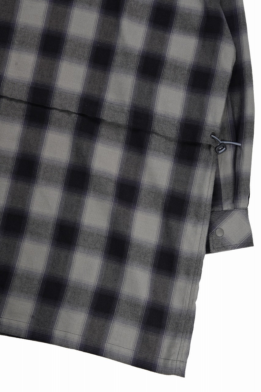 F/CE. WATER-SHIELD CHECK ANORAK SHIRT (GRAY)