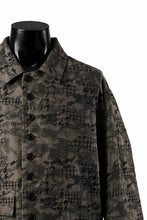 画像をギャラリービューアに読み込む, KLASICA "IRWELL" CURVED ARM BUTTON BLOUSON / BACK JACQUARD HOUND TOOTH CAMO (FOREST)