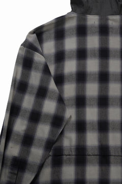画像をギャラリービューアに読み込む, F/CE. WATER-SHIELD CHECK ANORAK SHIRT (GRAY)