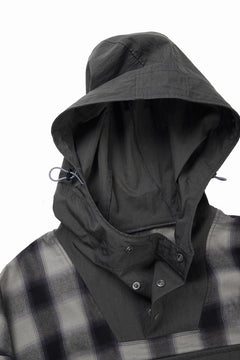 画像をギャラリービューアに読み込む, F/CE. WATER-SHIELD CHECK ANORAK SHIRT (GRAY)
