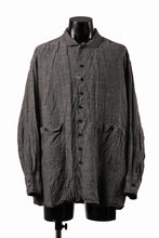 画像をギャラリービューアに読み込む, KLASICA "SH-051" BACK FLAP SHIRTS with BIG POCKETS / ANCIENT COLORED LINEN CHAMBRAY (BROWN)