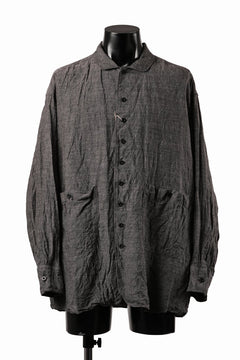 画像をギャラリービューアに読み込む, KLASICA "SH-051" BACK FLAP SHIRTS with BIG POCKETS / ANCIENT COLORED LINEN CHAMBRAY (BROWN)