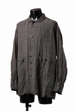 画像をギャラリービューアに読み込む, KLASICA "SH-051" BACK FLAP SHIRTS with BIG POCKETS / ANCIENT COLORED LINEN CHAMBRAY (BROWN)