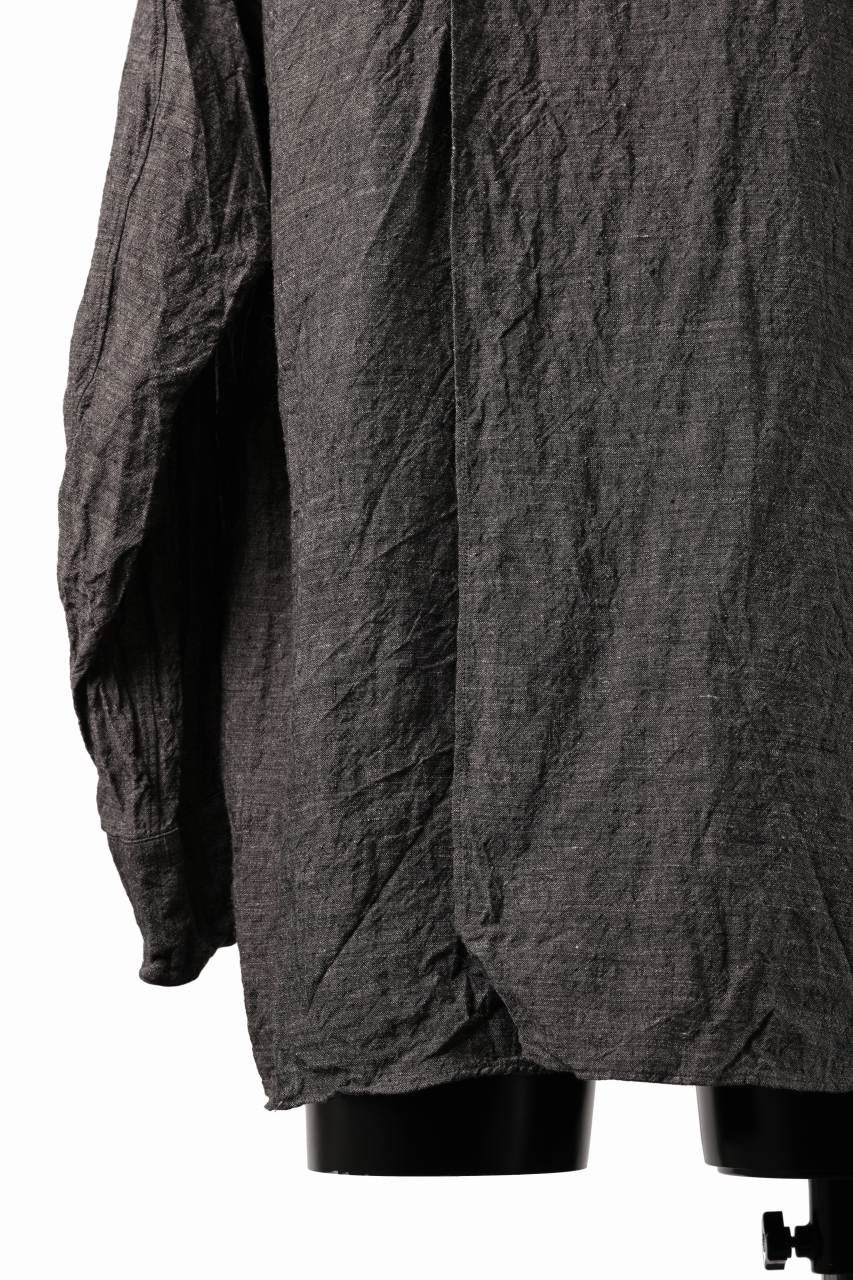 画像をギャラリービューアに読み込む, KLASICA "SH-051" BACK FLAP SHIRTS with BIG POCKETS / ANCIENT COLORED LINEN CHAMBRAY (BROWN)