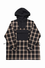 画像をギャラリービューアに読み込む, F/CE. WATER-SHIELD CHECK ANORAK SHIRT (BLACK)