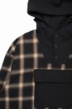 画像をギャラリービューアに読み込む, F/CE. WATER-SHIELD CHECK ANORAK SHIRT (BLACK)