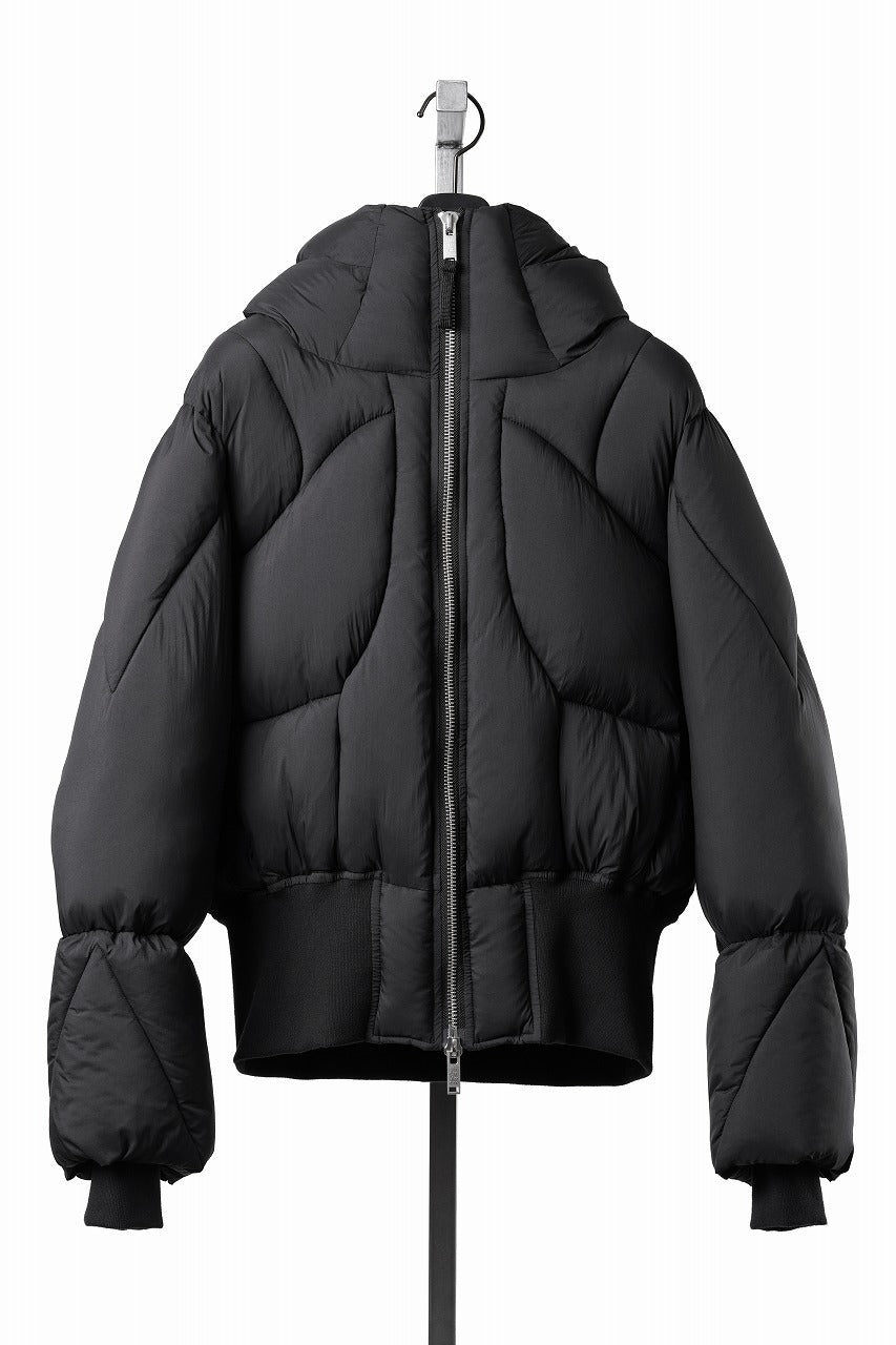 Load image into Gallery viewer, thom/krom HIGH NECK &amp; BIG HOODIE JACKET / WARM PUFFER (BLACK)