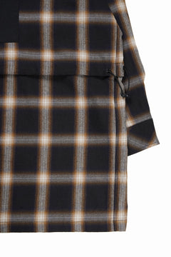 画像をギャラリービューアに読み込む, F/CE. WATER-SHIELD CHECK ANORAK SHIRT (BLACK)