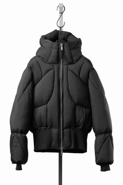Load image into Gallery viewer, thom/krom HIGH NECK &amp; BIG HOODIE JACKET / WARM PUFFER (BLACK)