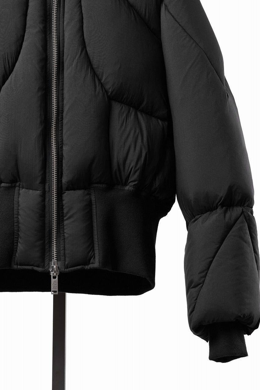 Load image into Gallery viewer, thom/krom HIGH NECK &amp; BIG HOODIE JACKET / WARM PUFFER (BLACK)