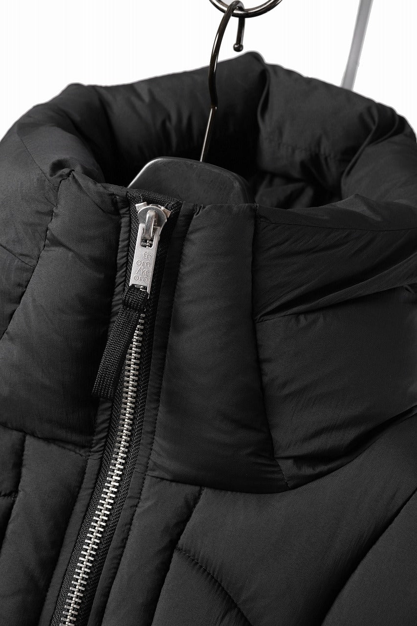 Load image into Gallery viewer, thom/krom HIGH NECK &amp; BIG HOODIE JACKET / WARM PUFFER (BLACK)