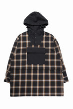 画像をギャラリービューアに読み込む, F/CE. WATER-SHIELD CHECK ANORAK SHIRT (BLACK)