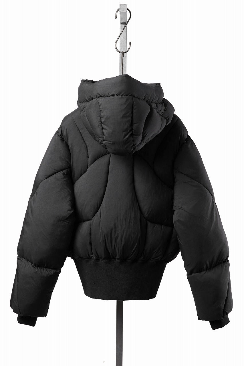 Load image into Gallery viewer, thom/krom HIGH NECK &amp; BIG HOODIE JACKET / WARM PUFFER (BLACK)
