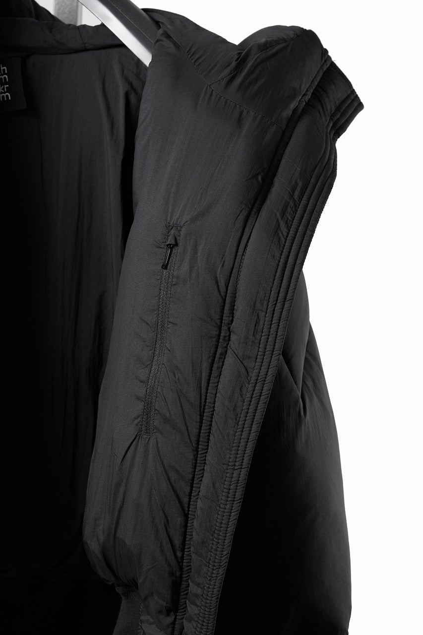 Load image into Gallery viewer, thom/krom HIGH NECK &amp; BIG HOODIE JACKET / WARM PUFFER (BLACK)