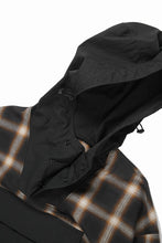 画像をギャラリービューアに読み込む, F/CE. WATER-SHIELD CHECK ANORAK SHIRT (BLACK)