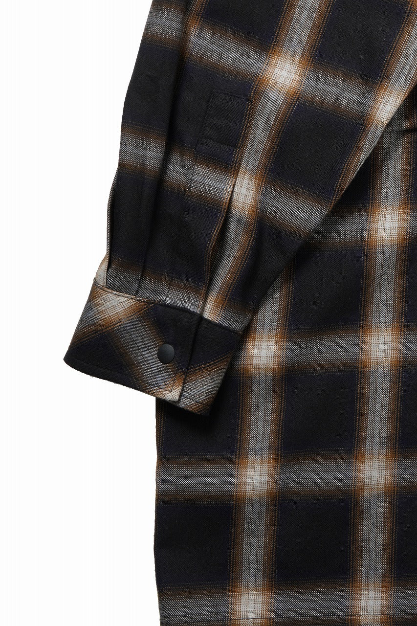 画像をギャラリービューアに読み込む, F/CE. WATER-SHIELD CHECK ANORAK SHIRT (BLACK)