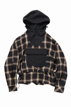 画像をギャラリービューアに読み込む, F/CE. WATER-SHIELD CHECK ANORAK SHIRT (BLACK)