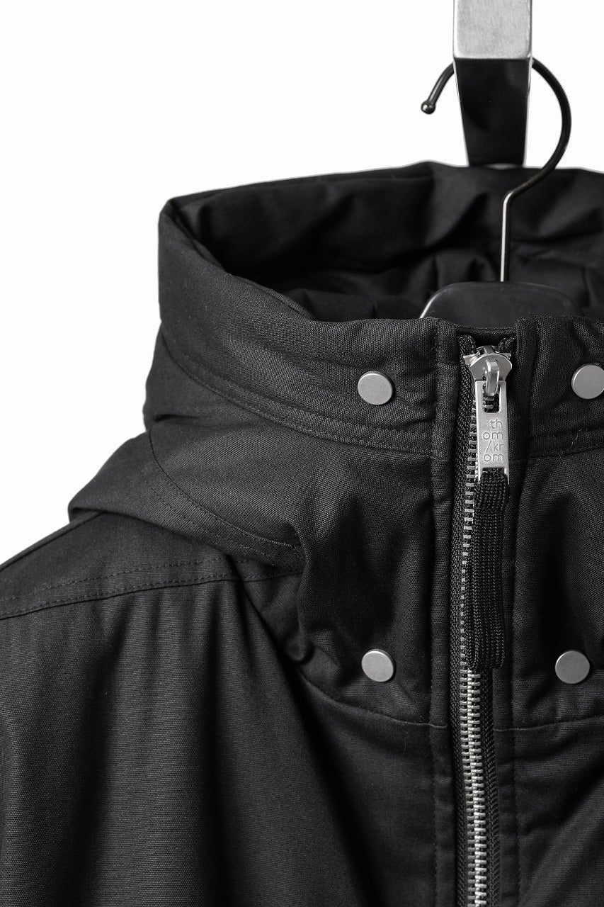 画像をギャラリービューアに読み込む, thom/krom HOODIE ZIP JACKET / WARM PADDED FILL (BLACK)
